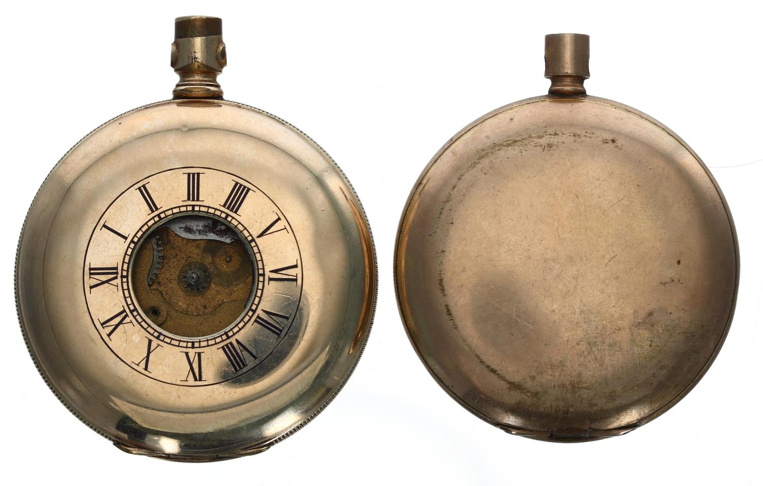 American Waltham gold plated lever hunter pocket watch for repair, 52mm; together with a Lever