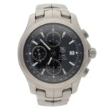 Tag Heuer Link Chronograph automatic stainless steel gentleman's wristwatch, reference no.