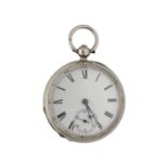 Elgin National Watch Co. silver lever pocket watch, circa 1877, serial no. 546300, signed movement