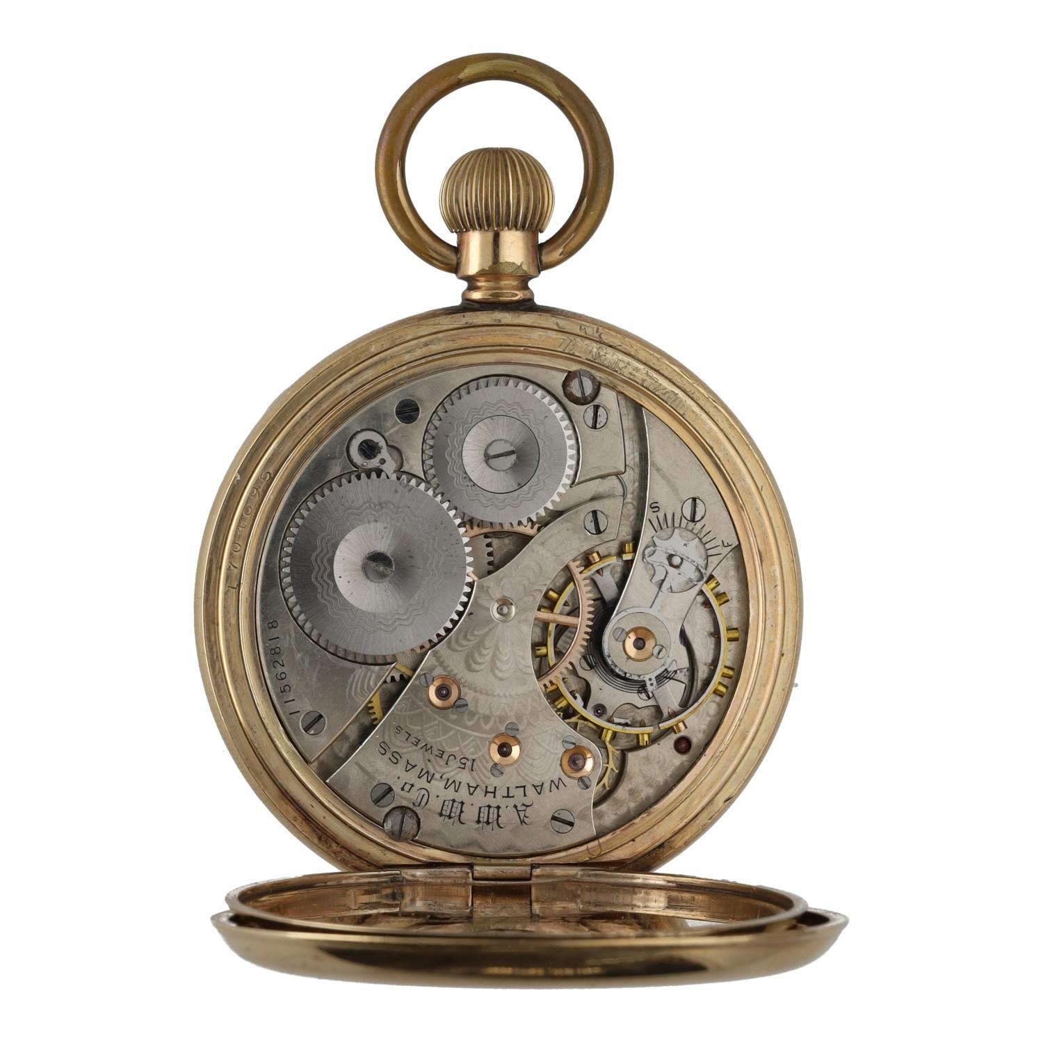 American Waltham gold plated lever pocket watch, circa 1902, serial no. 11562818, signed 15 jewel - Image 2 of 3