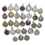 Quantity of chrome cased pocket watches for repair/spares (30 approx)