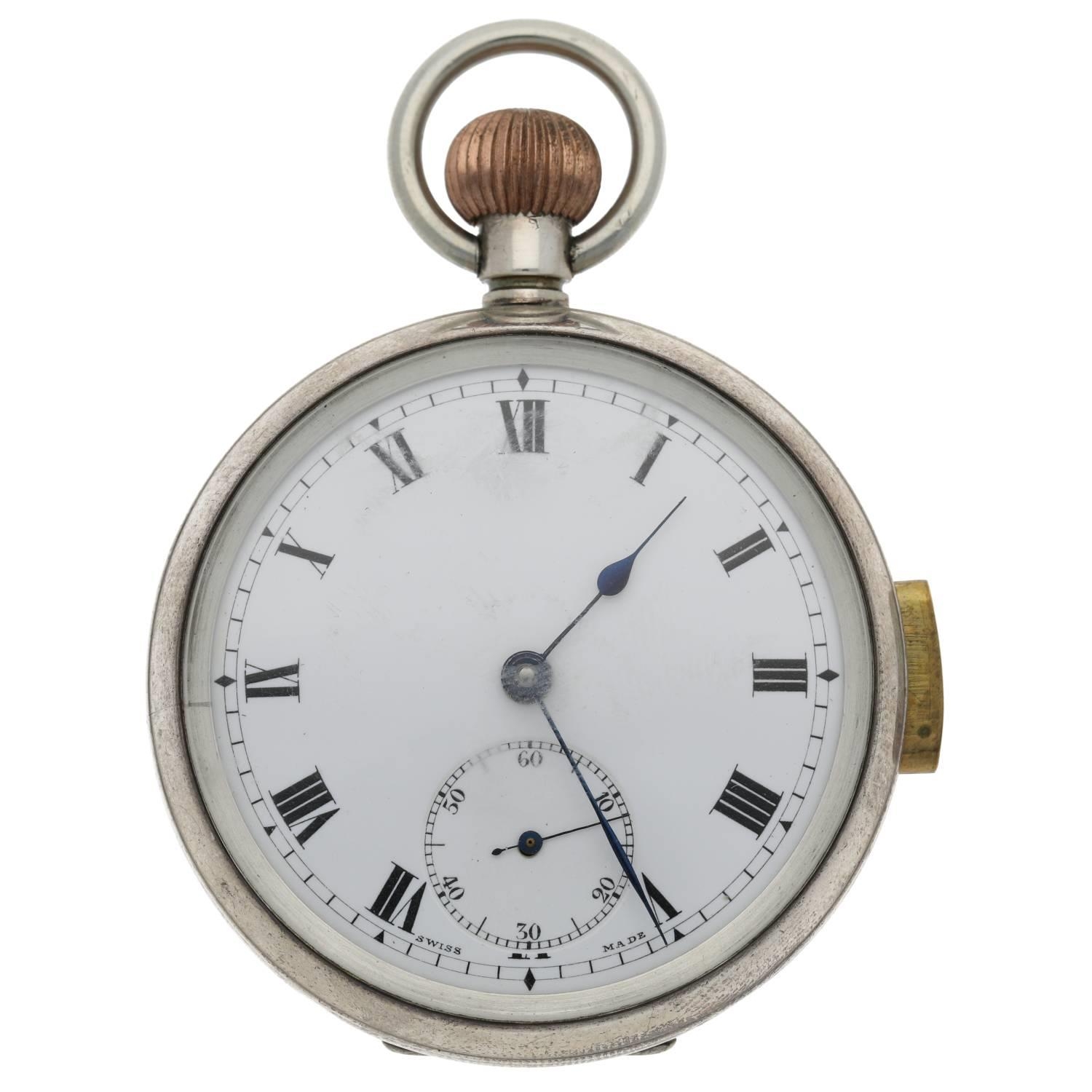 Swiss silver minute repeating pocket watch, import hallmarks for London 1913, gilt frosted lever - Bild 2 aus 6