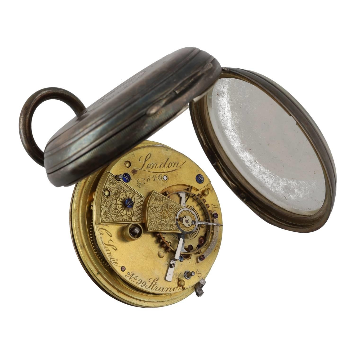 C. Lange, London - Victorian silver fusee lever pocket watch, London 1873, the movement signed C. - Image 3 of 4