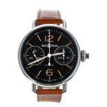 Bell & Ross Chronographe Monopoussoir Heritage automatic stainless steel gentleman's wristwatch,