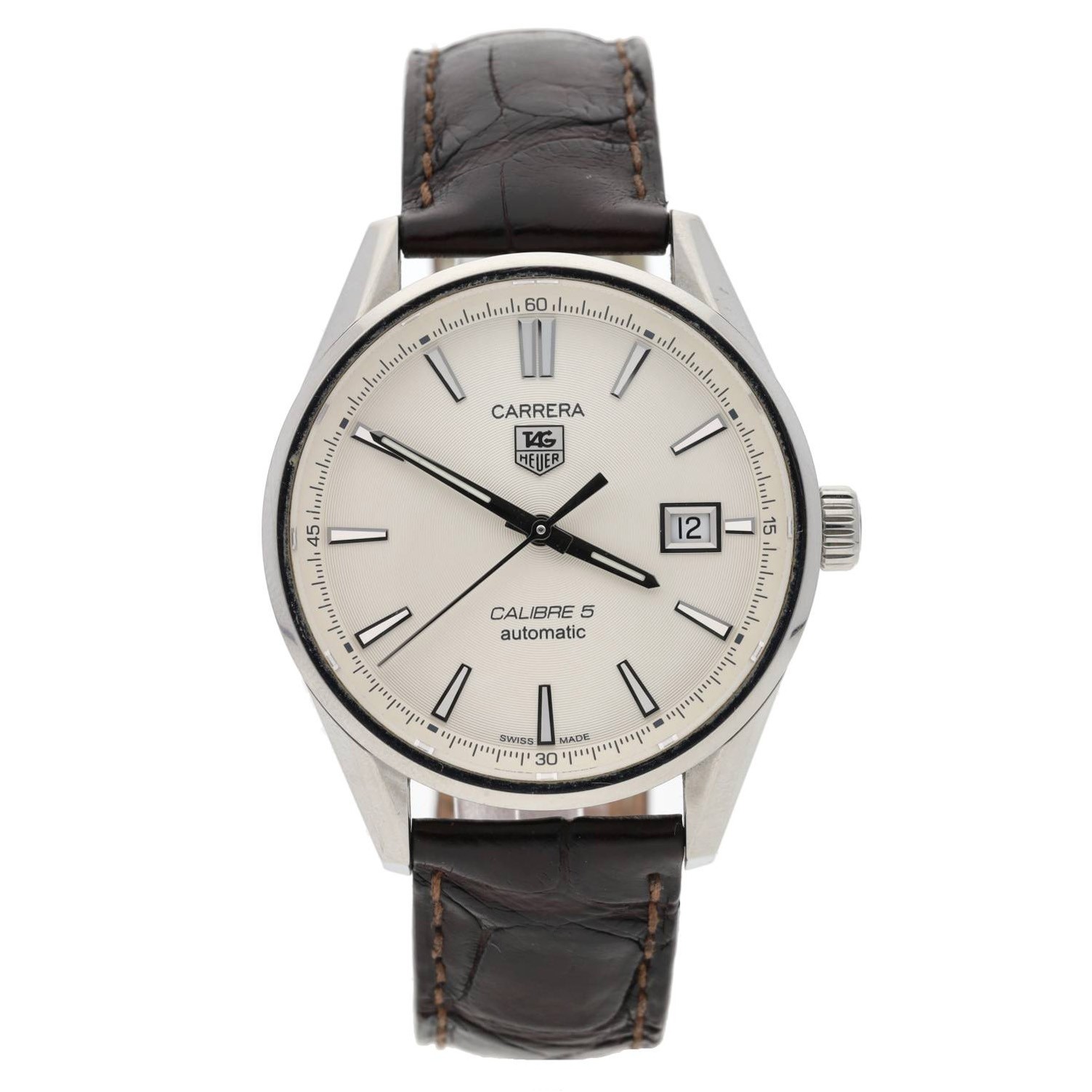 Tag Heuer Carrera Calibre 5 automatic stainless steel gentleman's wristwatch, reference no.