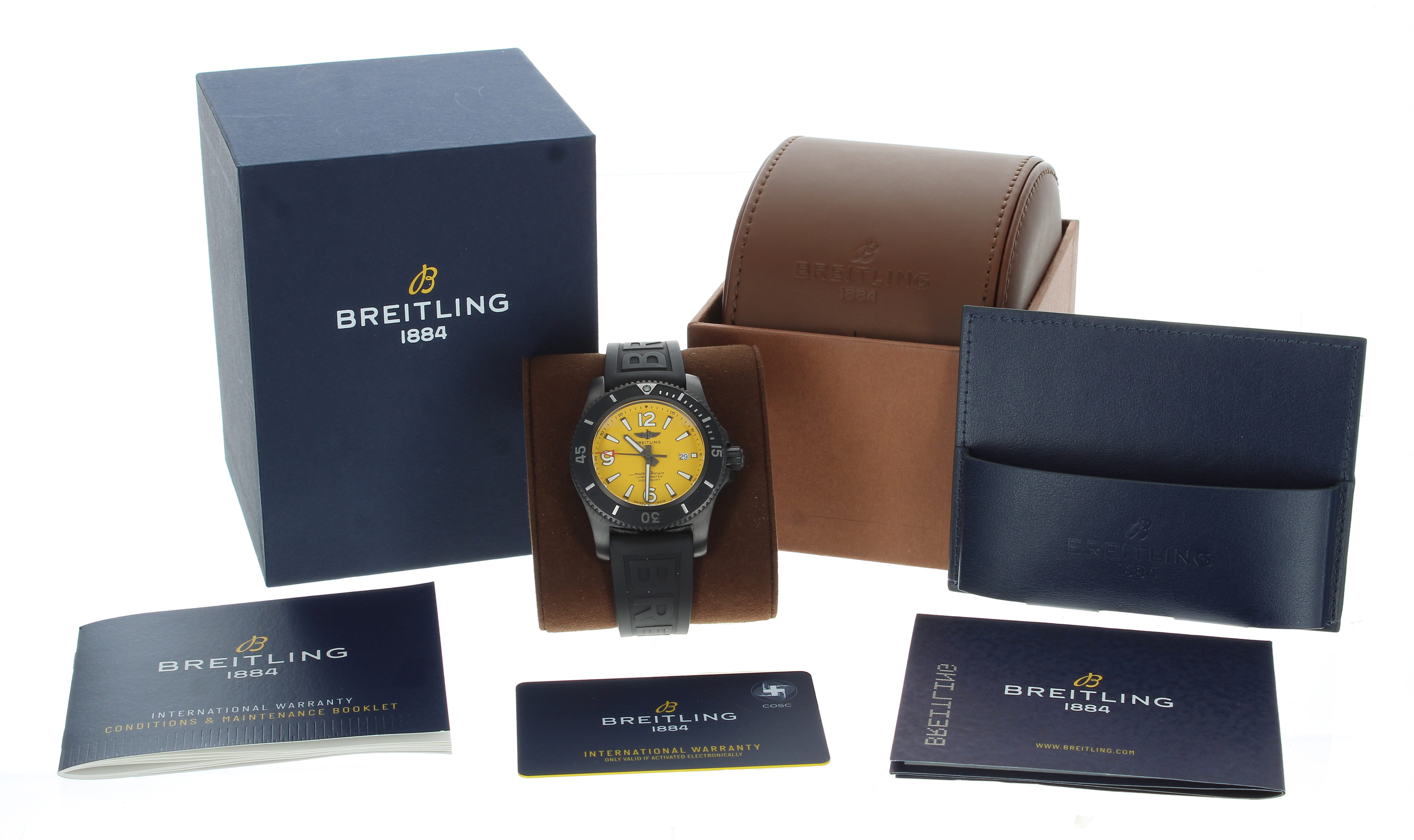 Breitling SuperOcean 46 Chronometer automatic black steel gentleman's wristwatch, reference no. - Image 3 of 4