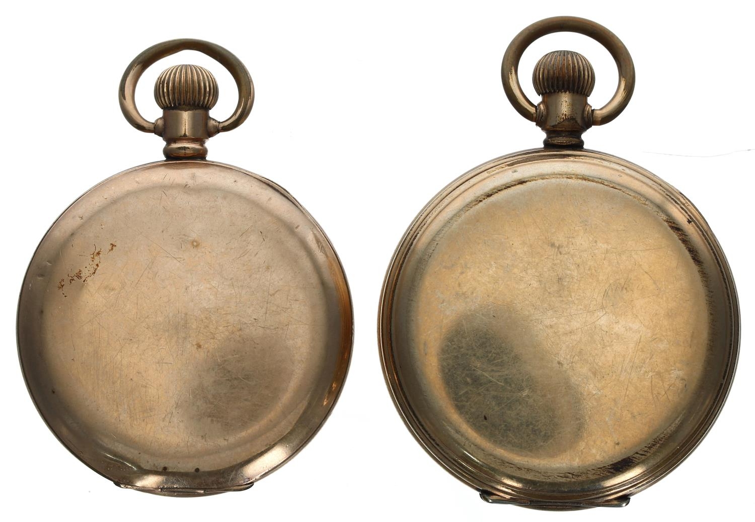 American Waltham gold plated lever pocket watch for repair, Dennison Star case, 51mm; together - Image 2 of 3