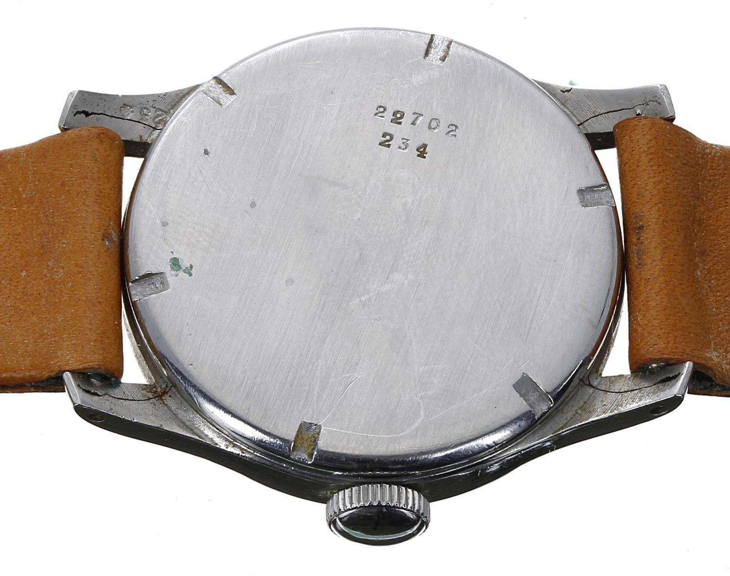 Longines WWII period stainless steel gentleman's wristwatch, case no. 22702 234, serial no. 6701xxx, - Image 2 of 2