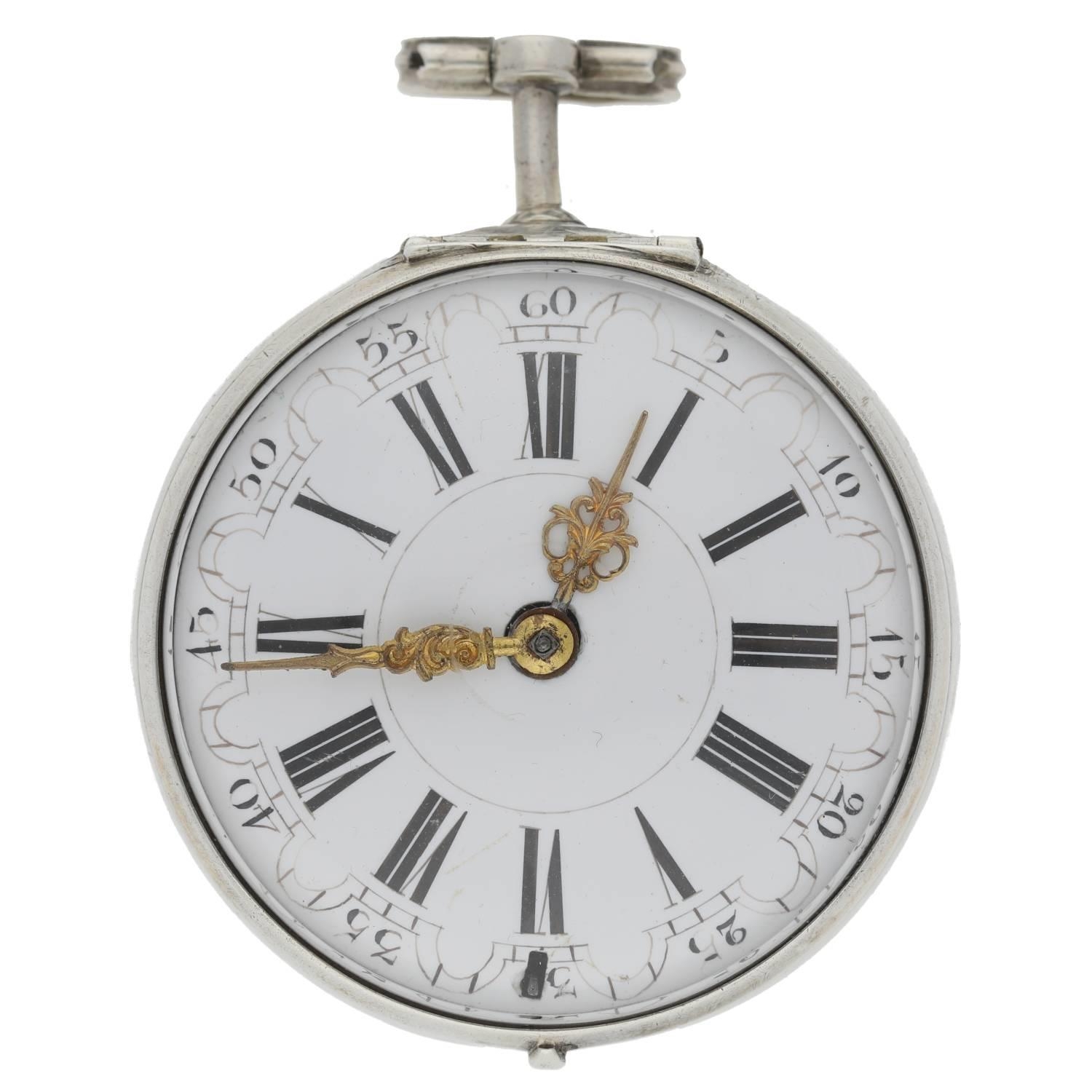 John Wilter, London - English 18th century silver pair cased verge pocket watch, the fusee - Bild 3 aus 10