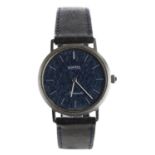 Roamer Normandie stainless steel gentleman's dress wristwatch, circular blue dial with applied baton