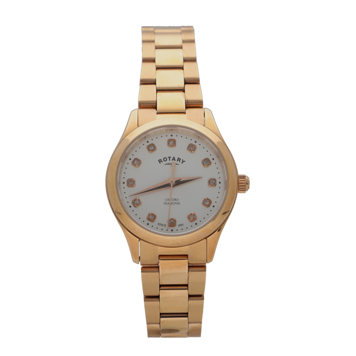 Rotary Oxford Diamond rose gold plated lady's wristwatch, 28mm
