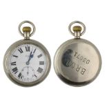 British Railway Western Region B.R.(W). -  Limit No. 2 nickel cased lever pocket watch, signed