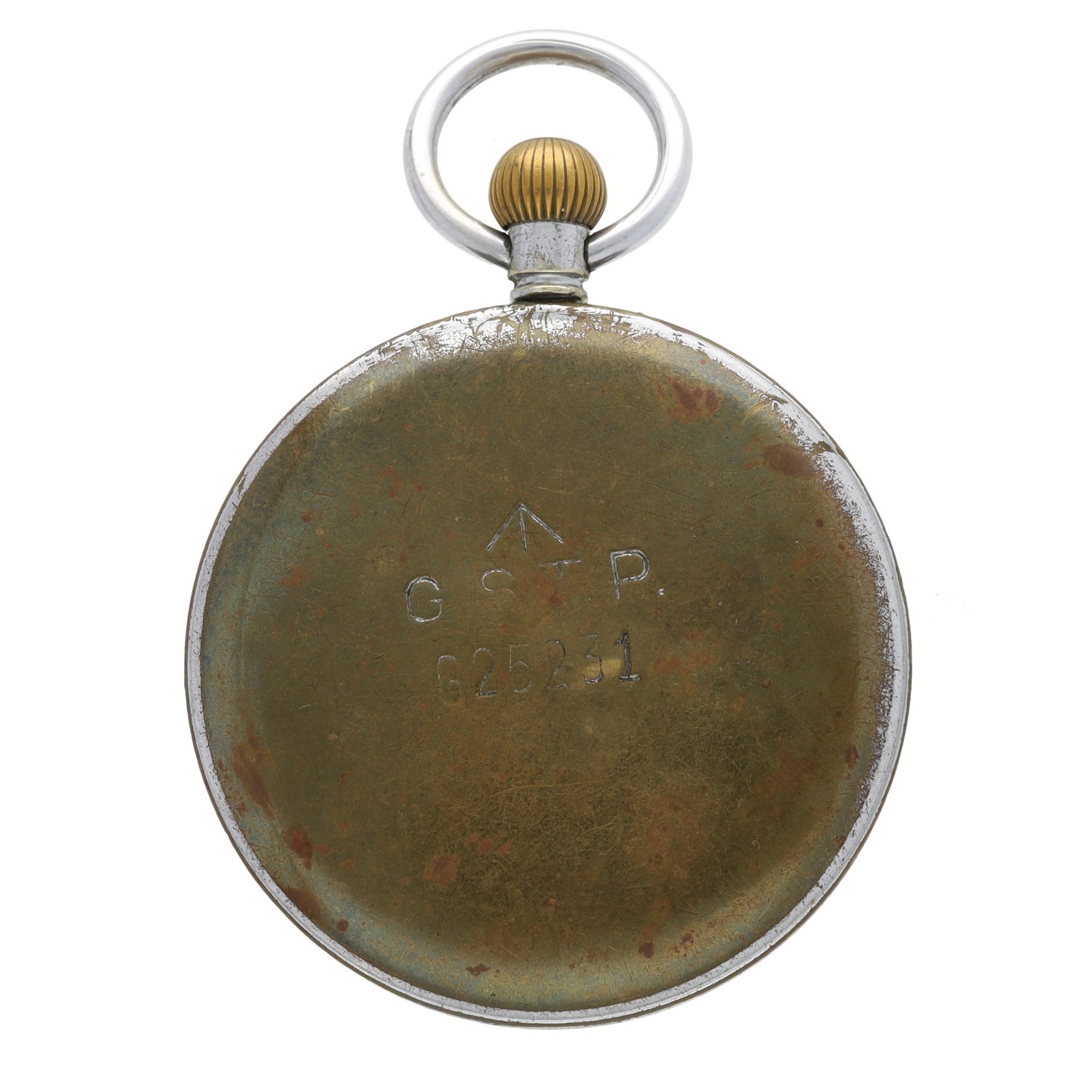 Helvetia WWII British Military Army issue nickel cased lever pocket watch, cal. 32A movement - Image 3 of 4