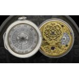 Thomas Bamber, London - English early 18th century silver pair cased verge pocket watch, signed deep