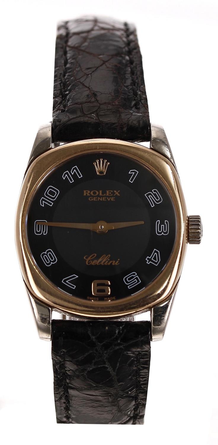 Rolex Cellini Danaos 18ct white gold lady's wristwatch, reference no. 6229/9, serial no. A672xxx, - Bild 2 aus 7