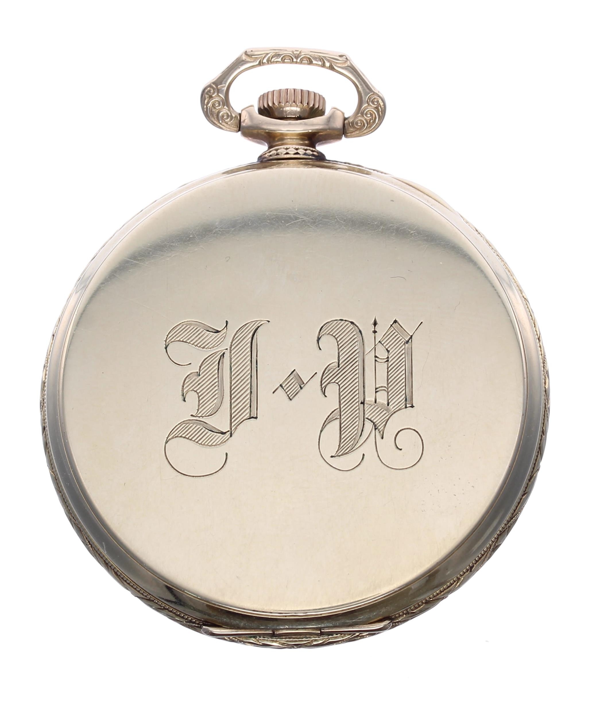 Illinois Watch Co. 'The Autocrat' 14k gold filled lever dress pocket watch, circa 1924, signed 17 - Image 4 of 4