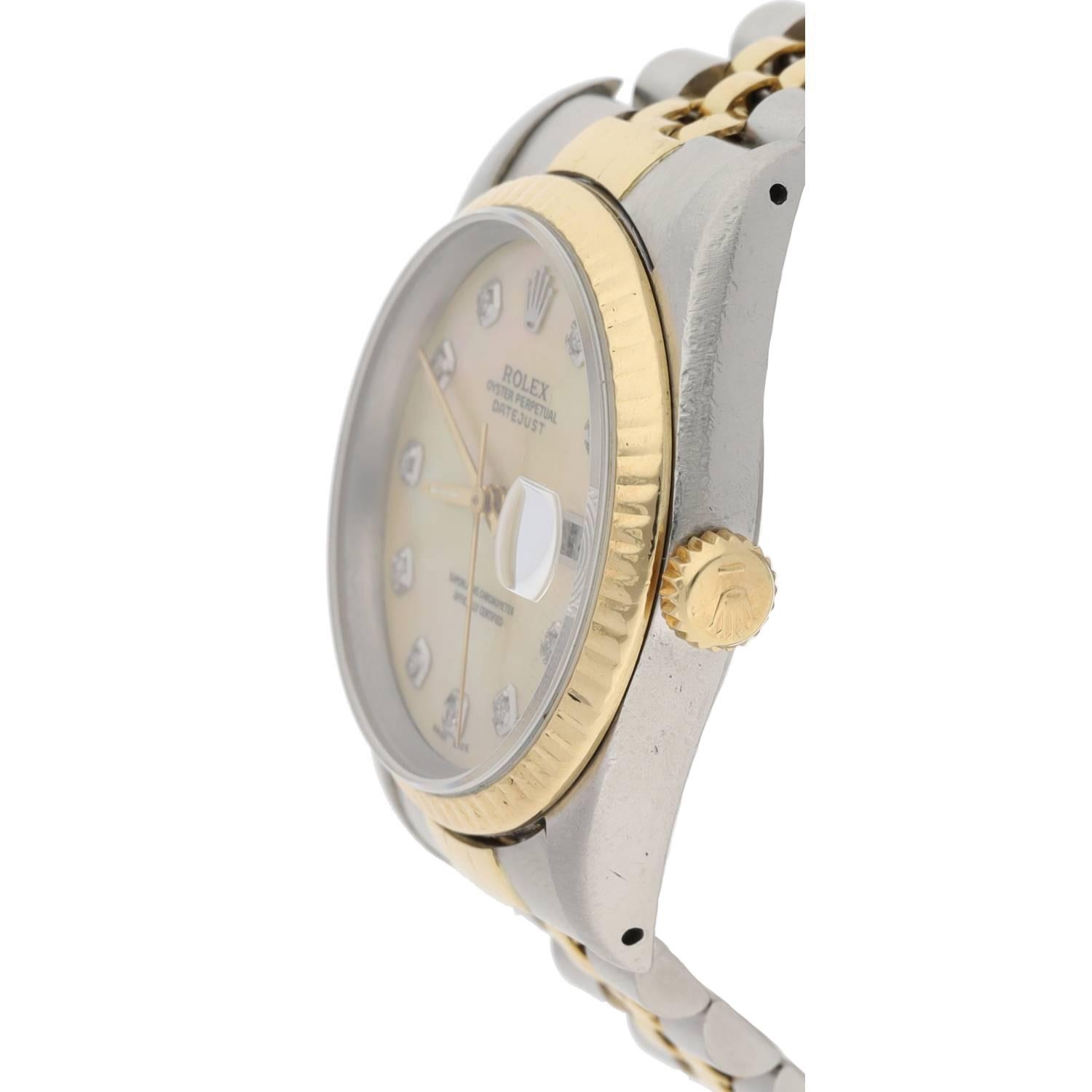 Rolex Oyster Perpetual Datejust gold and stainless steel gentleman's wristwatch, reference no. - Image 2 of 5