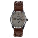 Movado triple calendar nickel and stainless steel gentleman's wristwatch, case no. C4952xx 347xx,