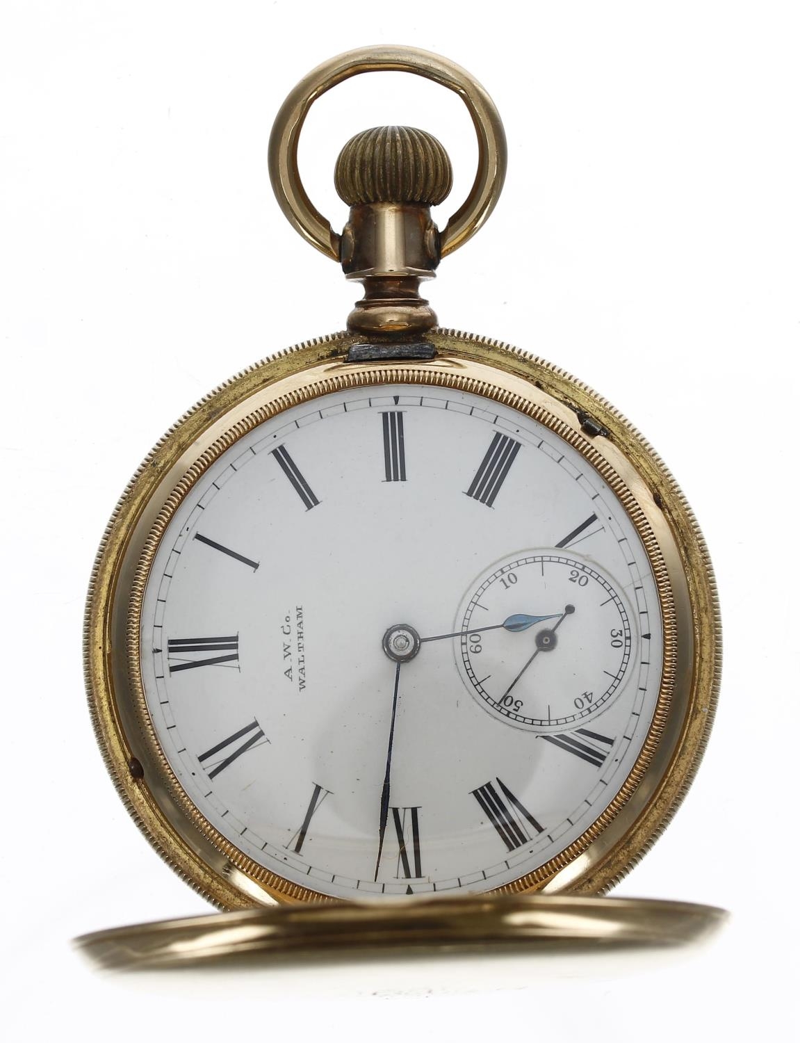 American Waltham 'Riverside' 18ct lever set hunter pocket watch, circa 1886, serial no. 3190461, - Image 2 of 5