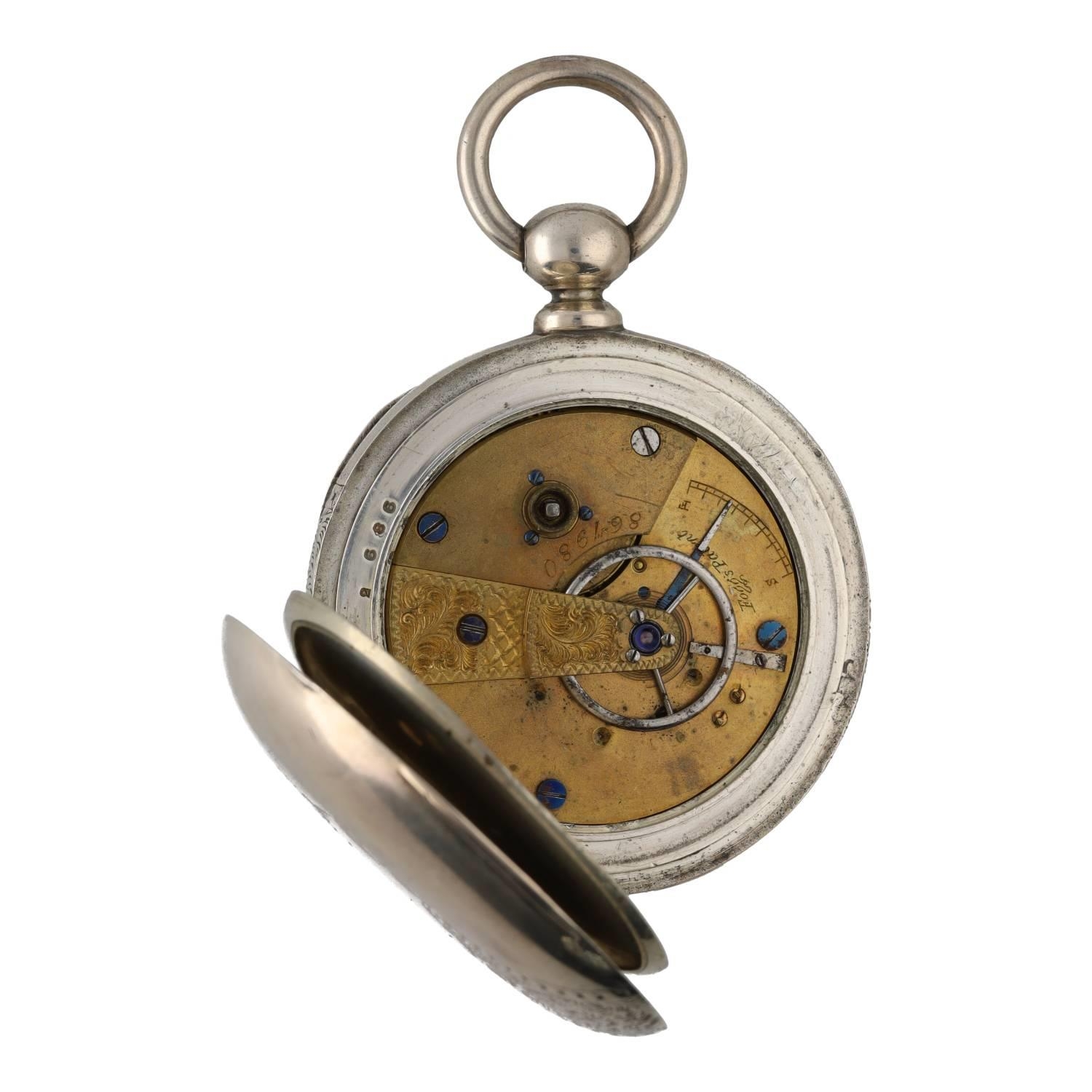 Leader coin lever pocket watch, the movement inscribed 'Fogg's Patent', no. 867980, with steel three - Bild 2 aus 3