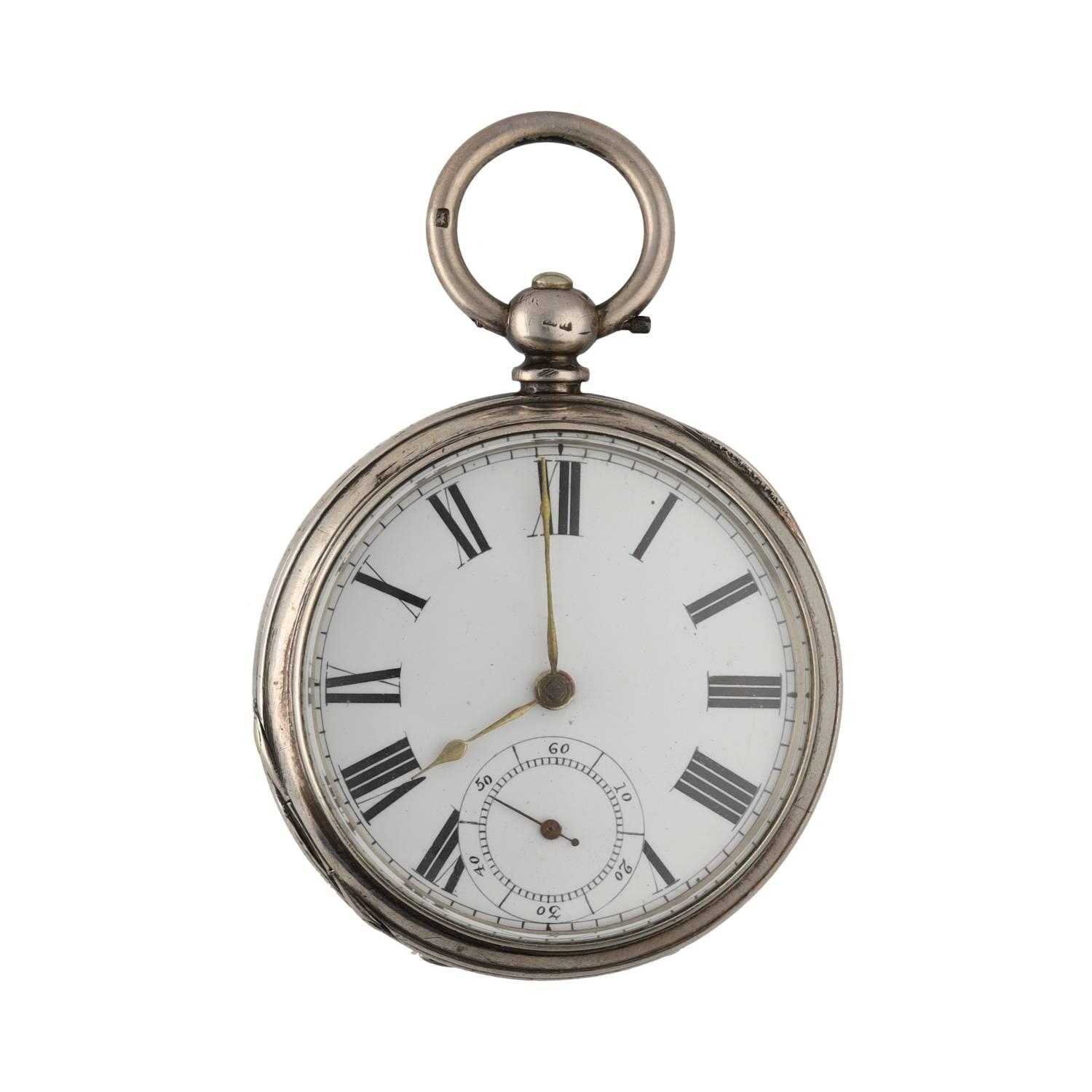 American Waltham silver lever pocket watch, circa 1895, serial no. 7177558, signed movement with