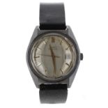 Piaget automatic stainless steel gentleman's wristwatch, circa 1950s, circular silvered dial with