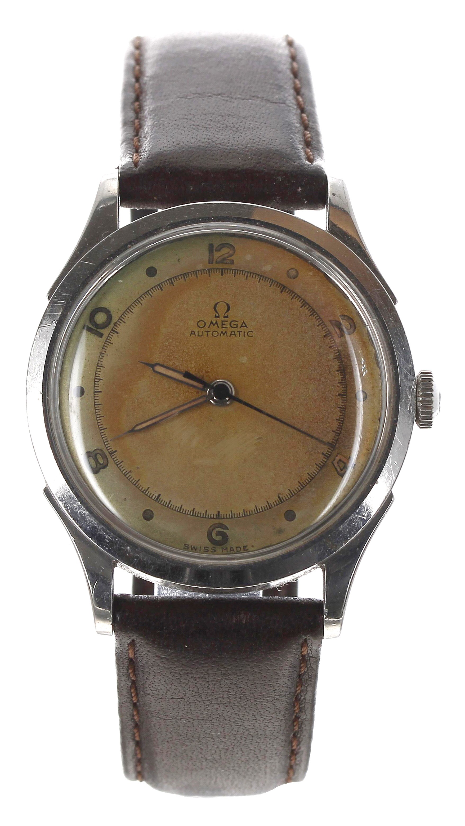Omega 'bumper' automatic stainless steel gentleman's wristwatch, reference no. 2438-7, serial no.