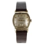 Gruen Veri-Thin mid-size gold plated and stainless steel gentleman's wristwatch, silvered dial