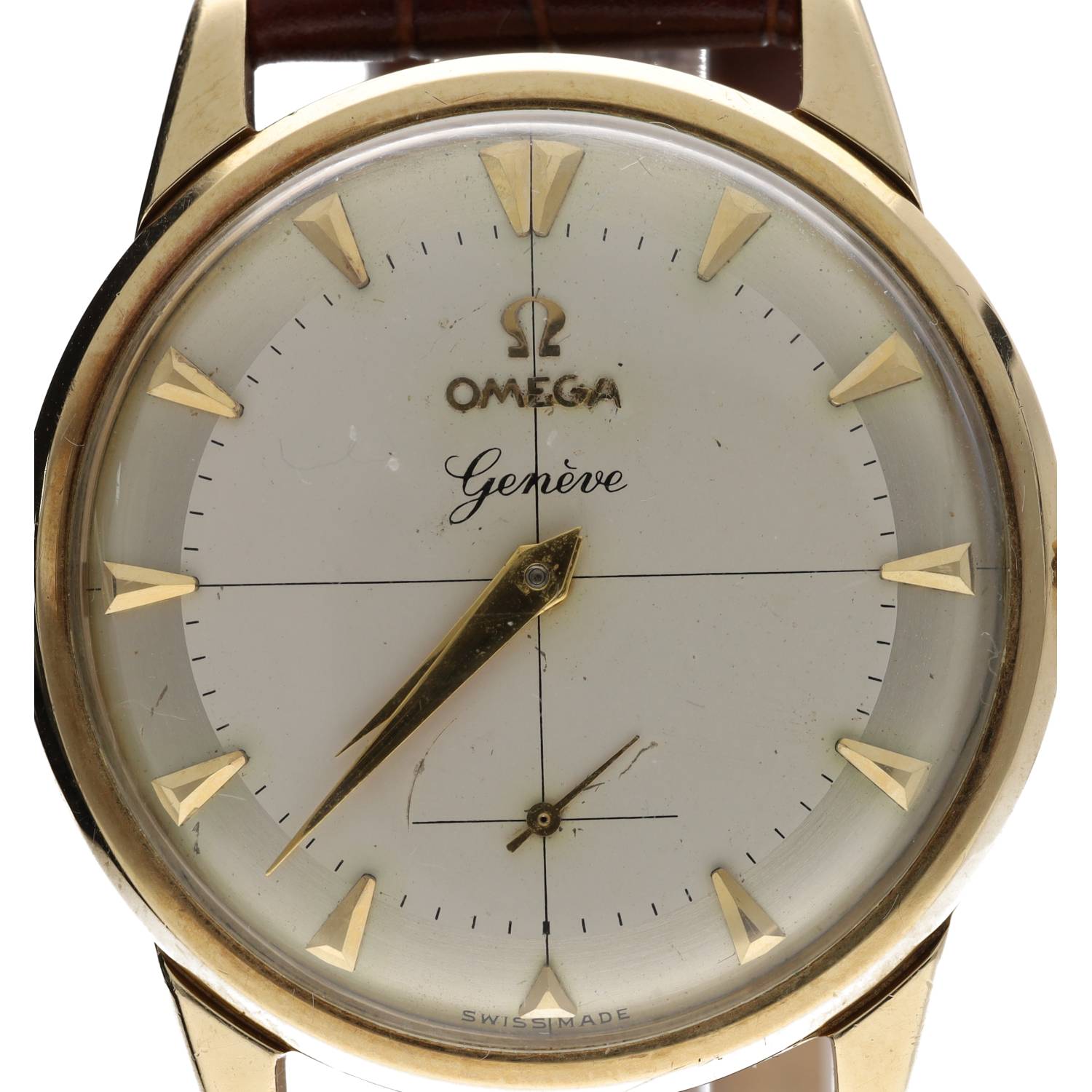 Omega Genéve 9ct gentleman's wristwatch, case no. 969 34926, serial no. 17772xxx, circa 1960, - Image 3 of 7