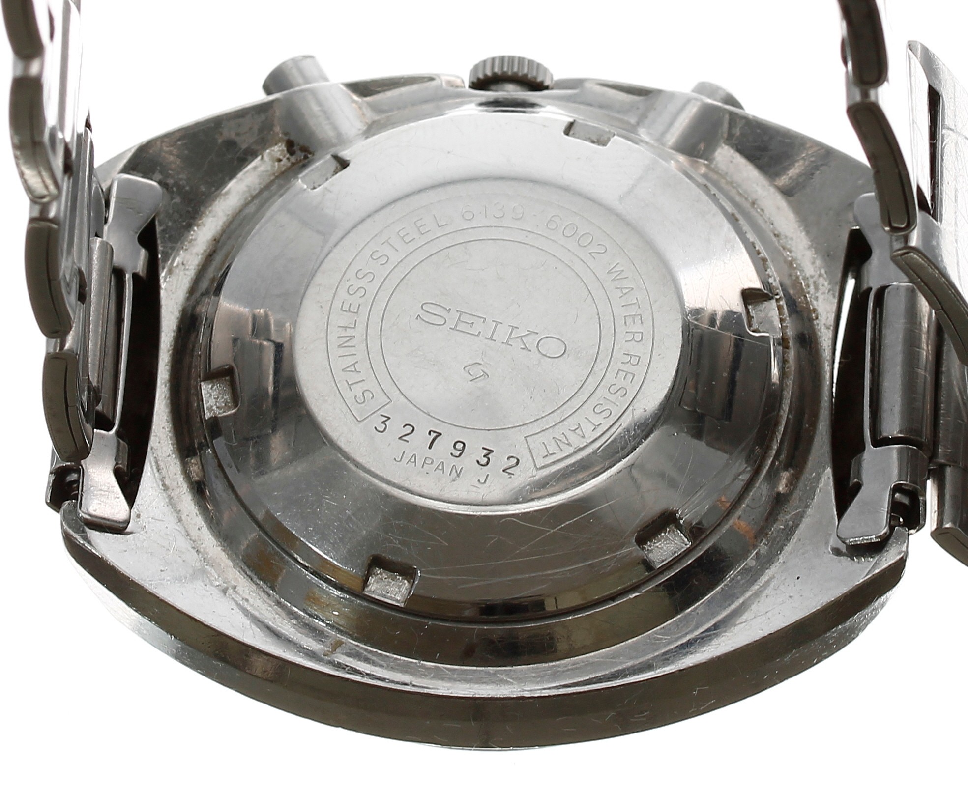 Seiko 'Pogue' Chronograph automatic stainless steel gentleman's wristwatch, reference no. 6139-6002, - Image 2 of 2