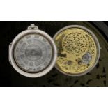 Massy, London - English early 18th century silver pair cased verge pocket watch, circa 1705,