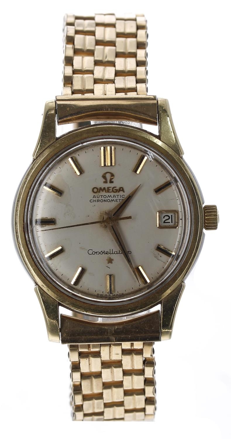 Omega Constellation Chronometer automatic gold capped and stainless steel gentleman's wristwatch,