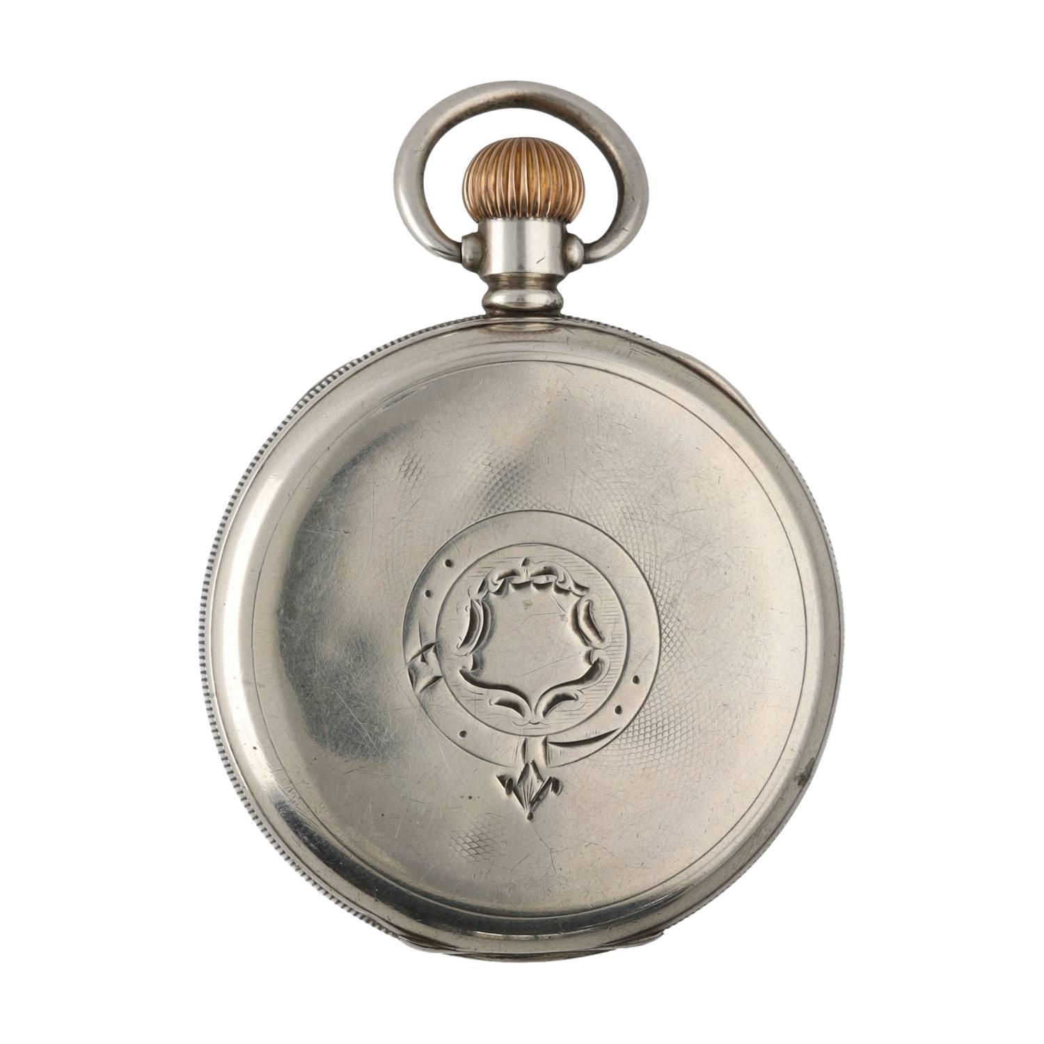 Swiss silver lever pocket watch, Birmingham 1913, REF. 999a 15 jewel 3 adjustments movement, - Bild 3 aus 3