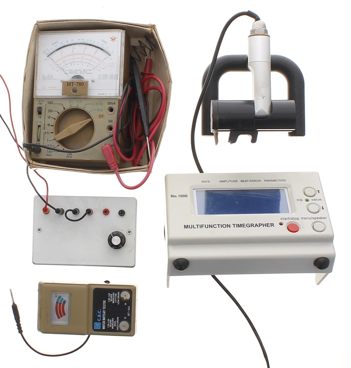 WeiShi Multifunction Timegrapher, no. 1000, with user manual; together with a Hills HT-780