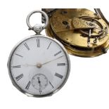 George Cox, Whitehaven - early Victorian silver fusee lever pocket watch, London 1845, signed