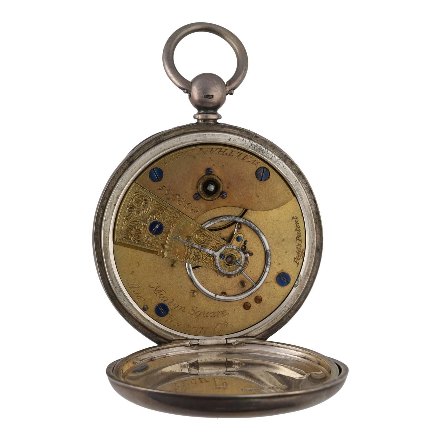 American Waltham 'Martyn Square.' silver lever pocket watch, circa 1897, serial no. 838954, signed - Image 2 of 3