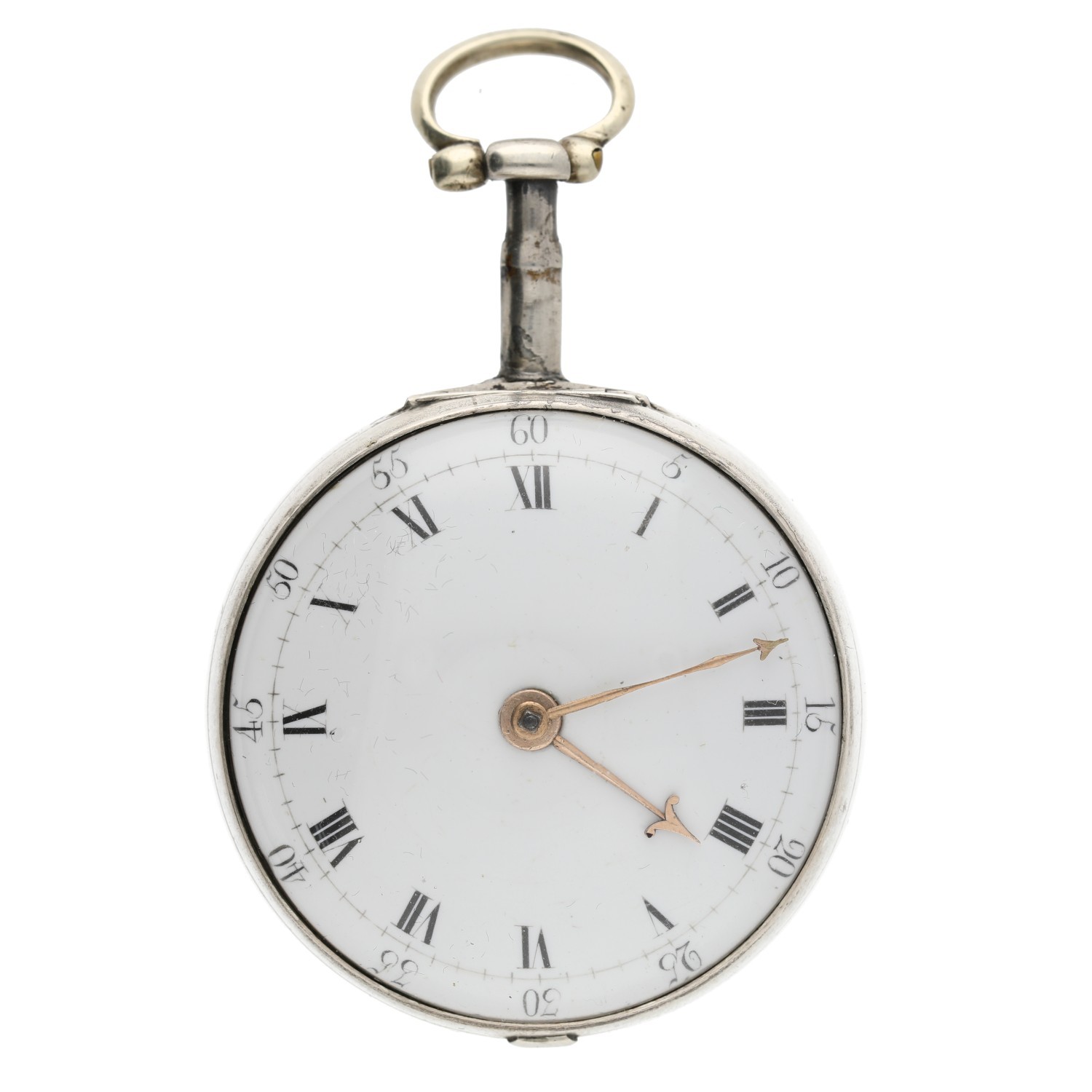 Jon Pallisone, London - George III silver pair cased verge pocket watch, London 1797, signed fusee - Bild 5 aus 6