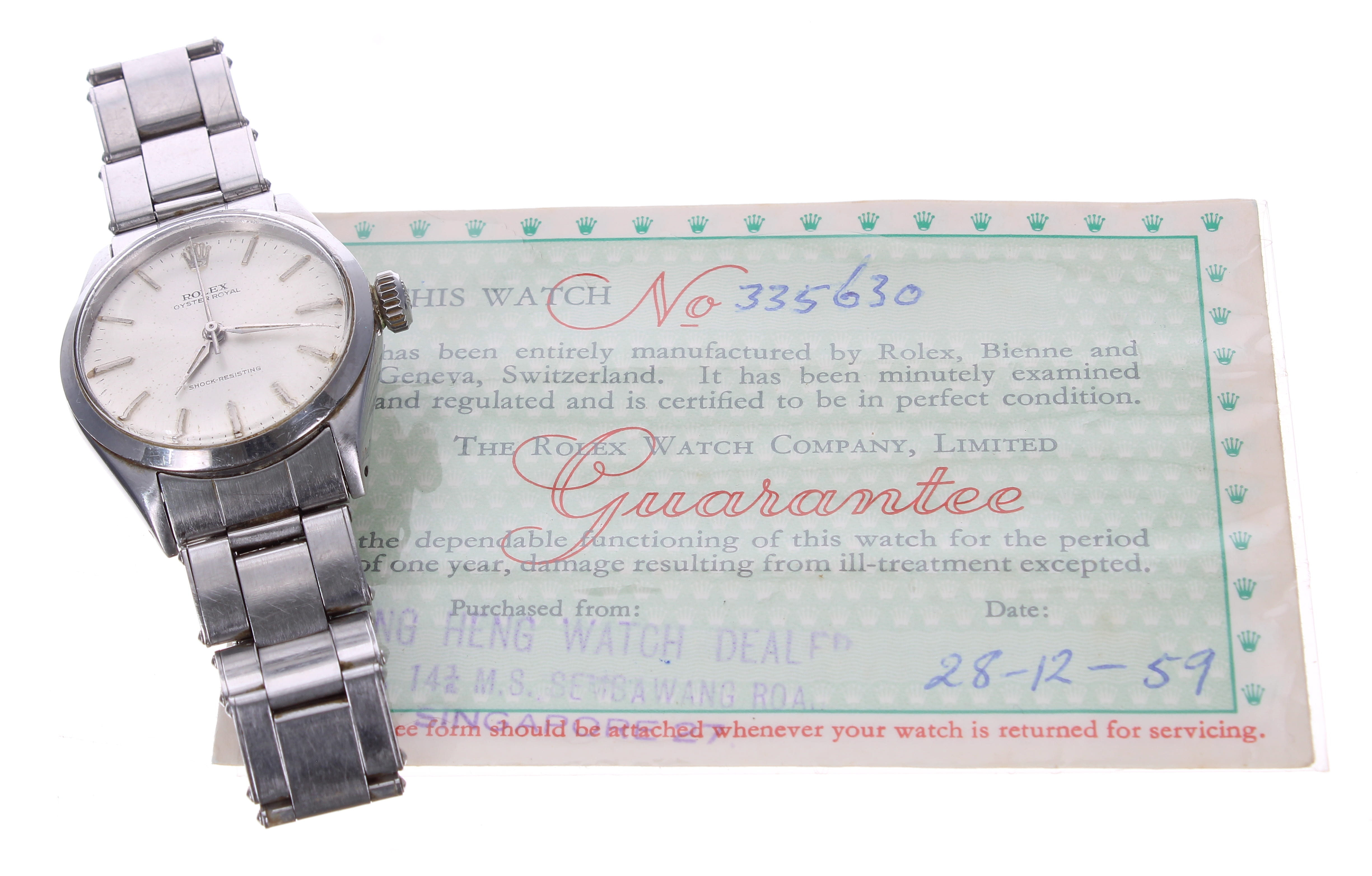 Rolex Oyster Royal mid-size stainless steel gentleman's wristwatch, reference no. 6444, serial no. - Image 2 of 5