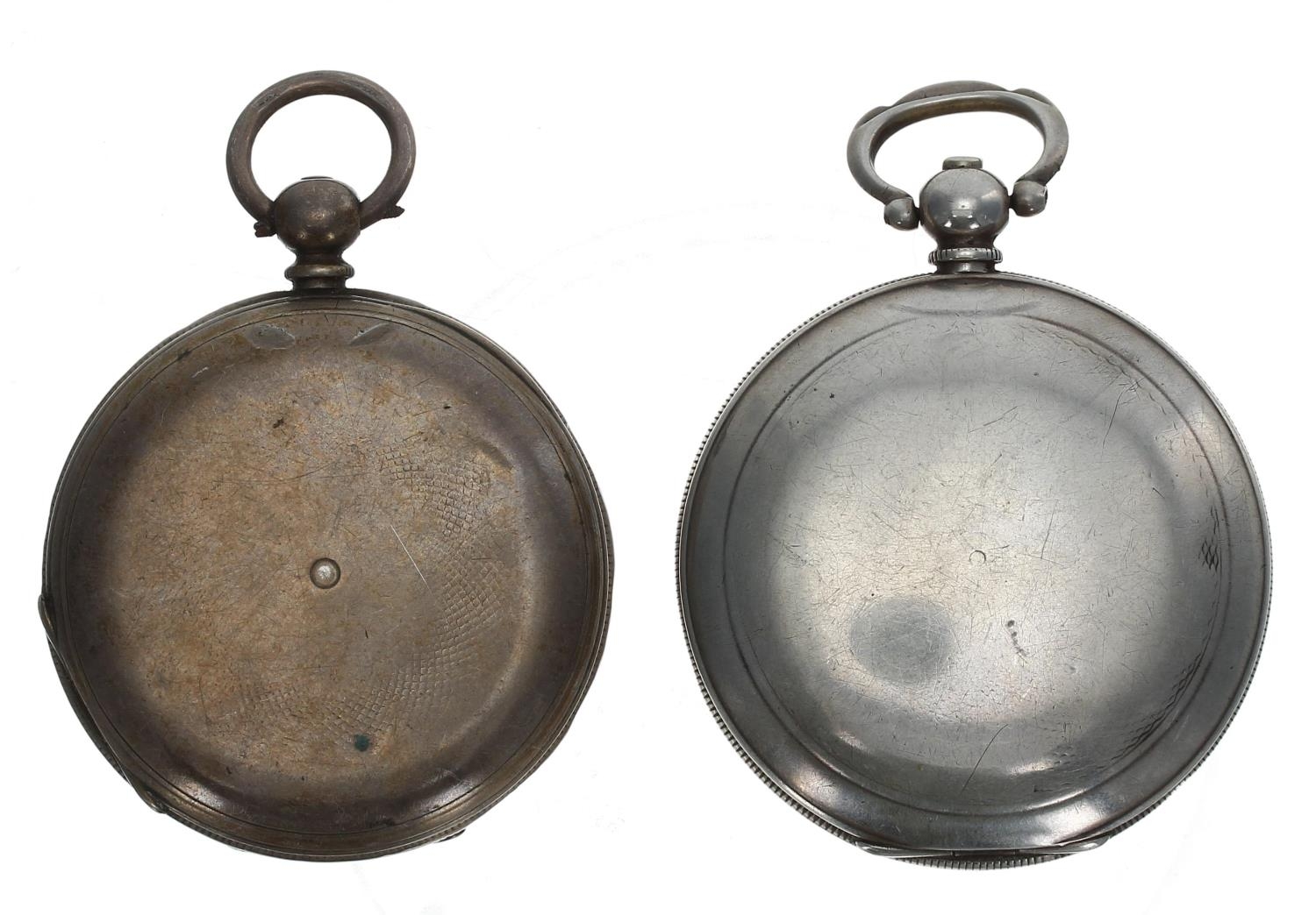 Turkish Market silver (0.800) lever engine turned hunter pocket watch for repair, the half plate - Image 3 of 4