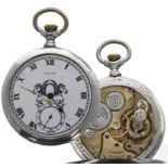 Zenith - silver (0.800) lever pocket watch of Equine interest, signed 15 jewel movement, no.
