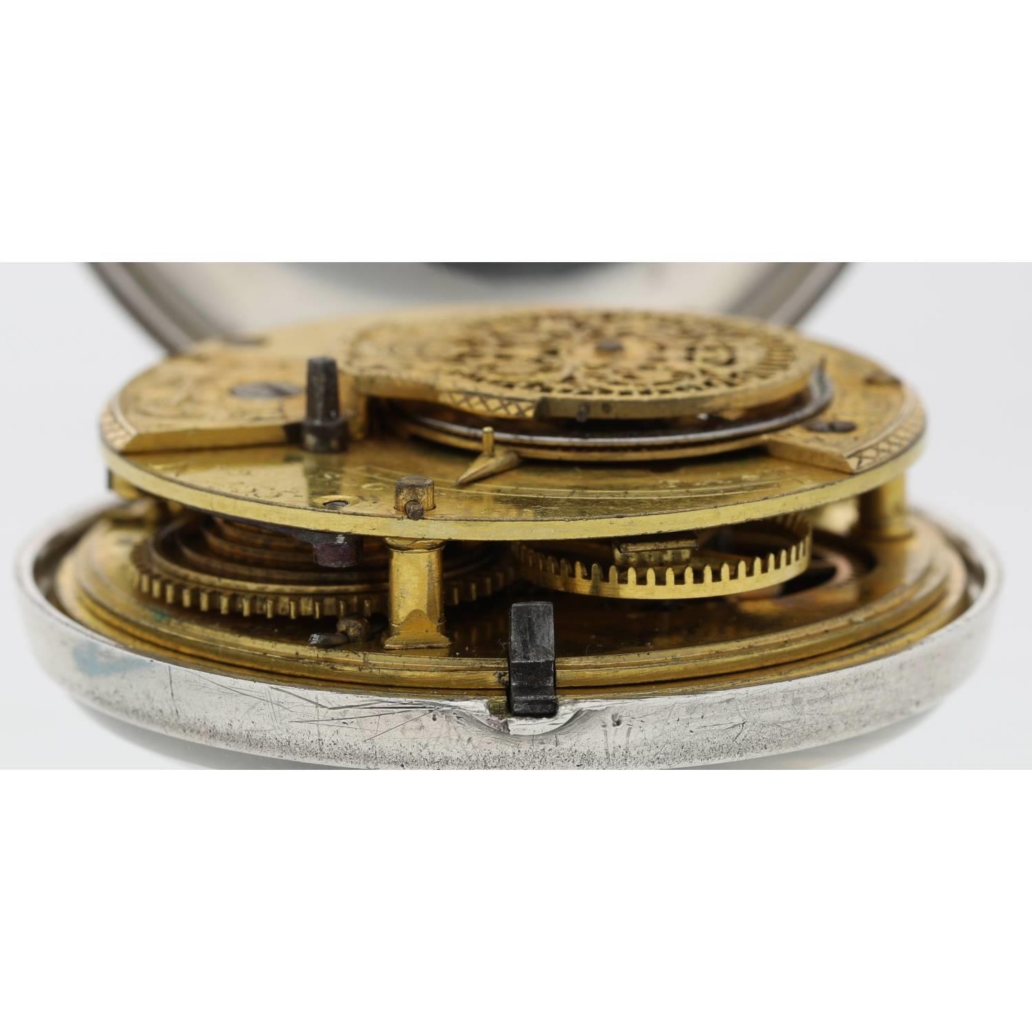 Masonic Interest - late George III silver pair cased verge pocket watch, Birmingham 1815, unsigned - Image 4 of 10