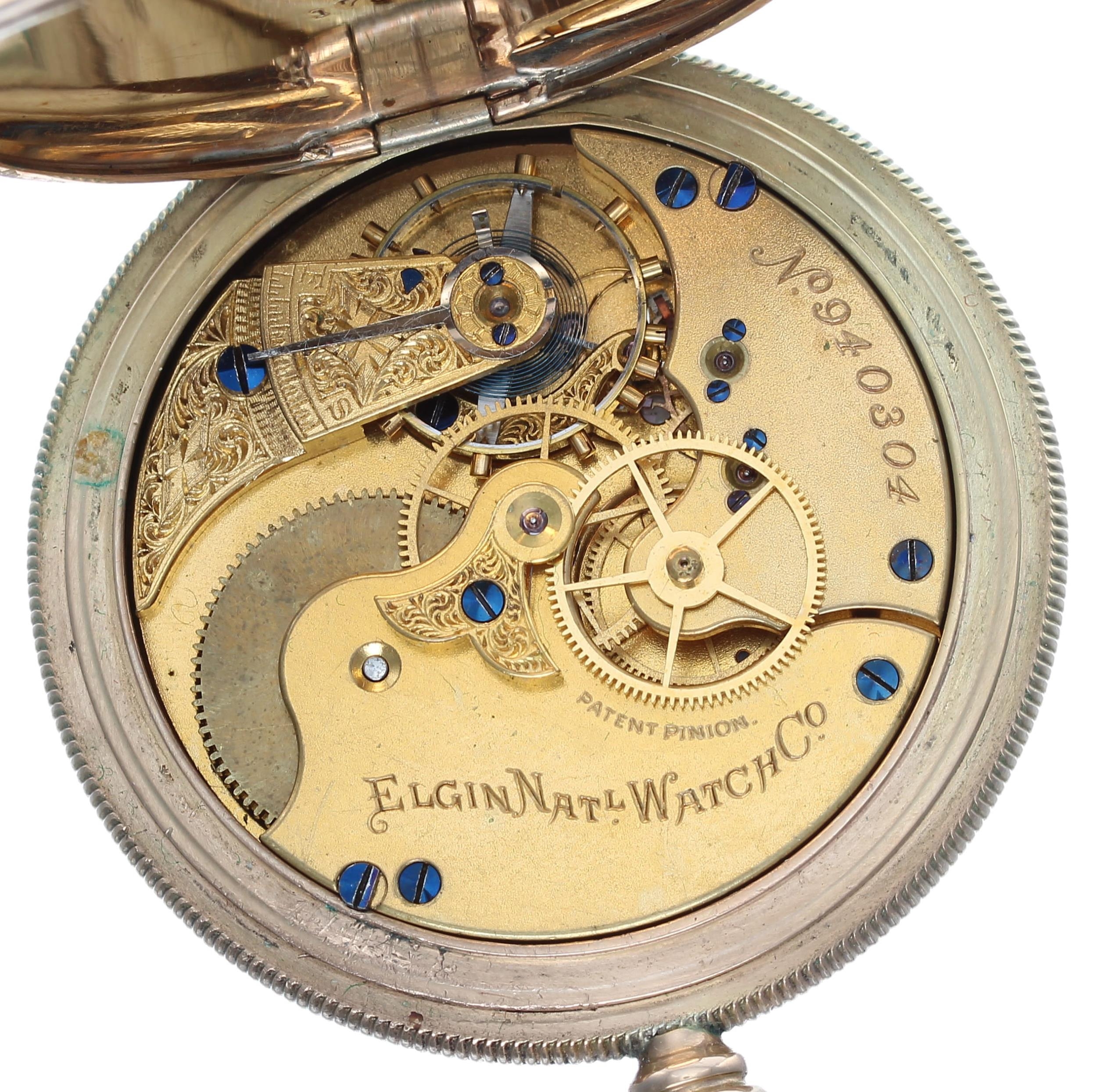 Elgin National Watch Co. centre seconds gold plated lever set hunter pocket watch, circa 1881, - Image 3 of 5