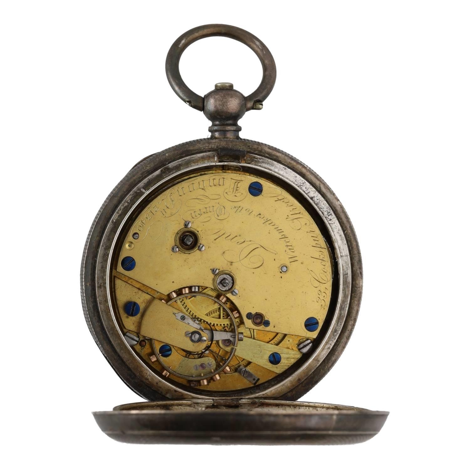 Dent - silver pocket chronometer, gilt three quarter plate signed Dent Watch Maker to the Queen, - Image 3 of 4