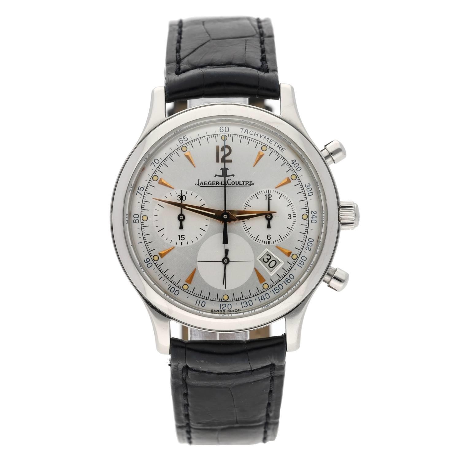 Jaeger-LeCoultre Master Control 1000 Hours Chronograph stainless steel gentleman's wristwatch,