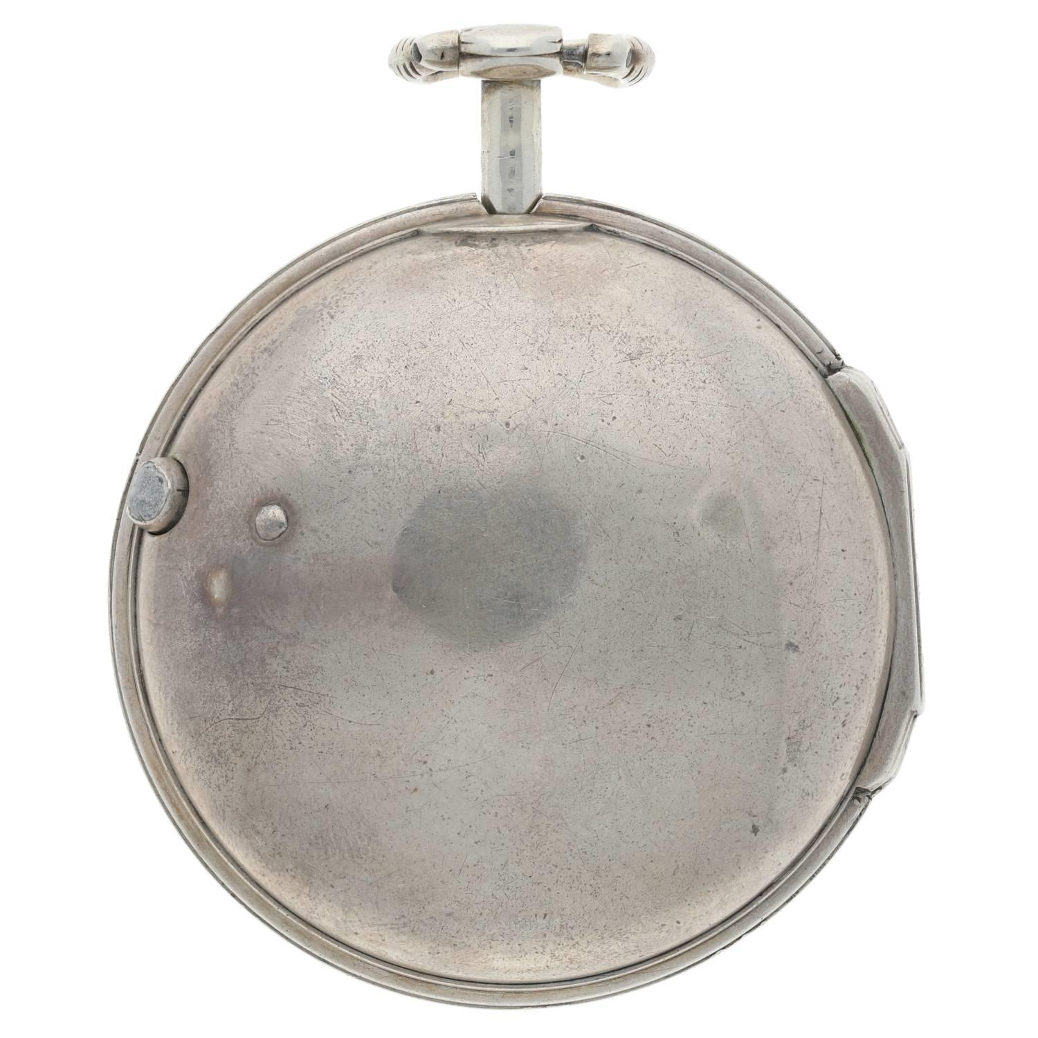 Ralph Gout, London - early 19th century silver and tortoiseshell triple cased verge pocket watch - Image 9 of 13