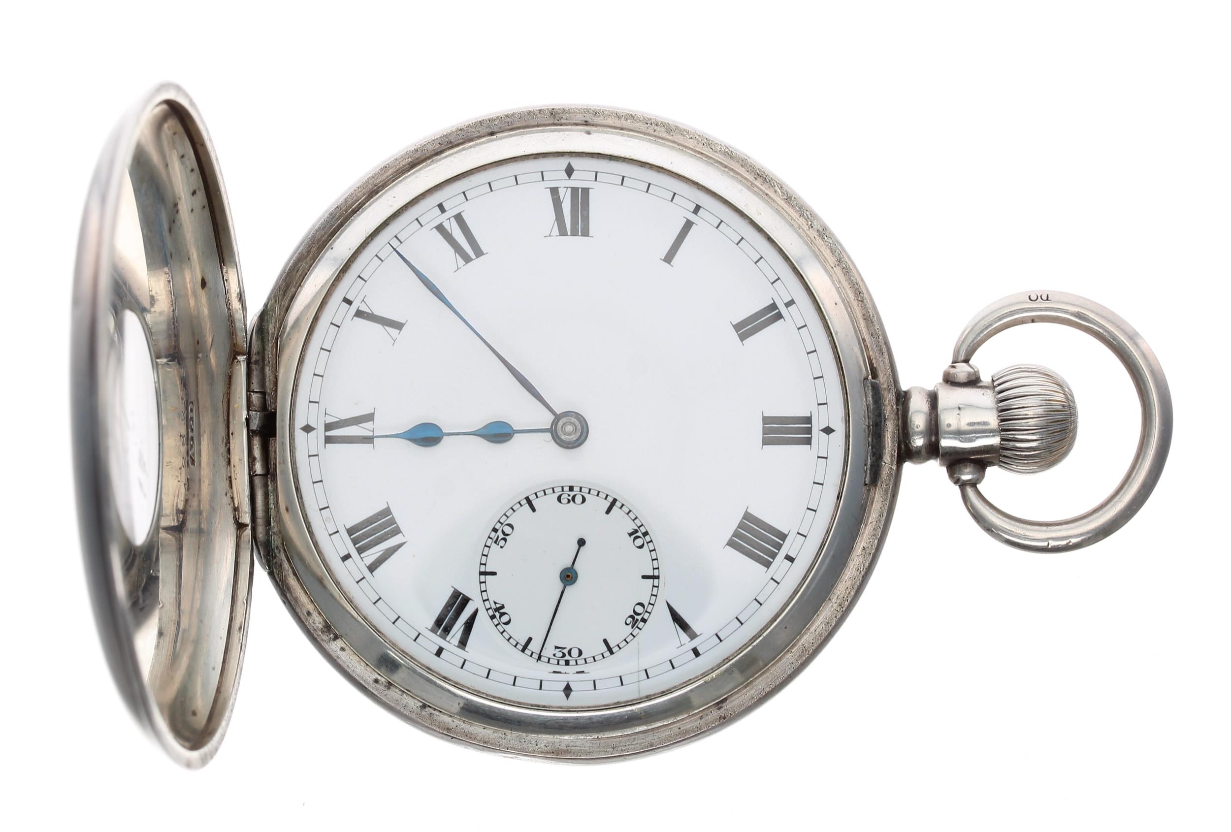 Paul Ditisheim, Solvil - silver lever half hunter pocket watch, Birmingham 1923, signed movement, - Image 2 of 5