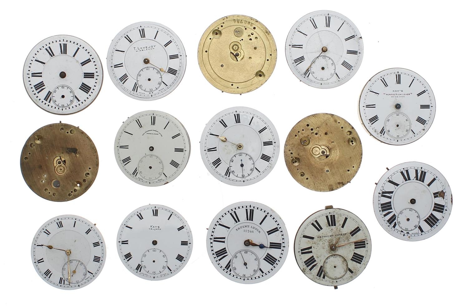 Fourteen lever pocket watch movements (14) - Image 2 of 2