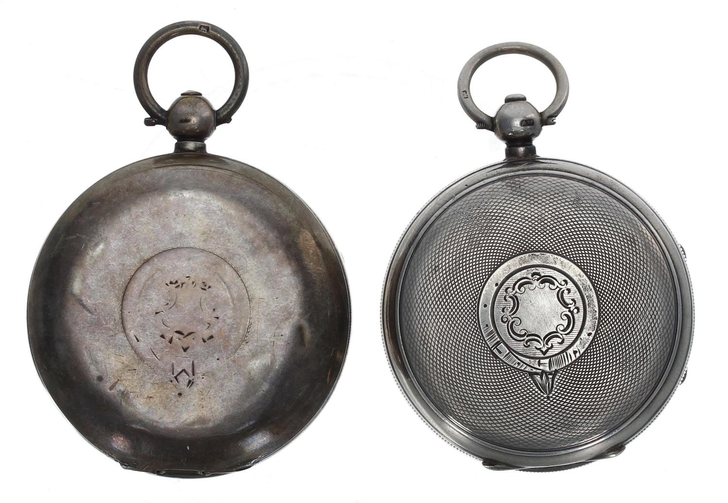 J.G. Graves, Sheffield 'The ''Express'' English Lever' silver engine turned pocket watch in need - Image 2 of 4