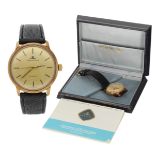 Jaeger-LeCoultre 9ct automatic gentleman's wristwatch, import hallmarks London 1968, case no's.
