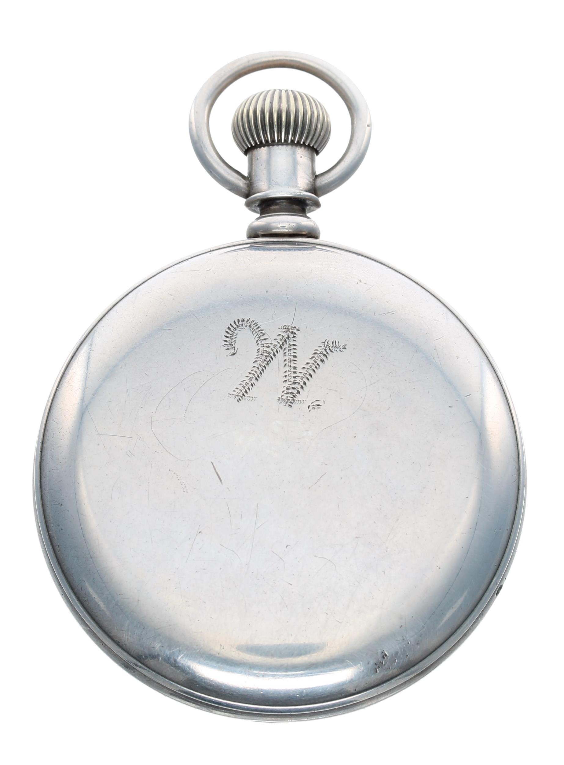 American Waltham nickel cased lever pocket watch, signed movement, no. 3893949, with safety - Image 3 of 3
